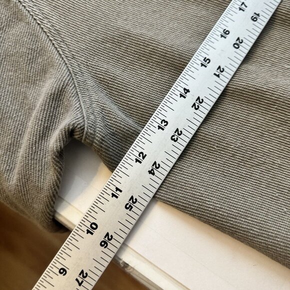 St Durant Mens Long Sleeve Button Up Shirt Grey Thick Distressed Large Cotton - Picture 5 of 9